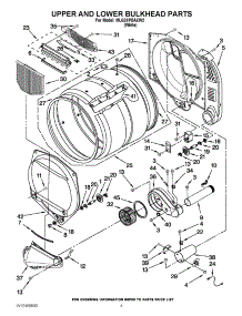 04 - Upper And Lower Bulkhead Parts parts for Maytag Dryer MLG24PDAXW2 / from AppliancePartsPros.com