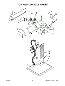 02 - Top And Console Parts parts for Maytag Dryer MEDC300XW1 / from AppliancePartsPros.com