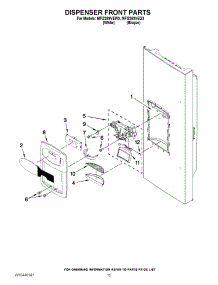 08 - Dispenser Front Parts parts for Maytag Refrigerator MFI2269VEQ3 / from AppliancePartsPros.com