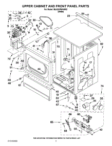 03 - Upper Cabinet And Front Panel Parts parts for Maytag Dryer MLG24PRAWW2 / from AppliancePartsPros.com