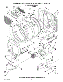 04 - Upper And Lower Bulkhead Parts parts for Maytag Dryer MLG24PRAWW2 / from AppliancePartsPros.com