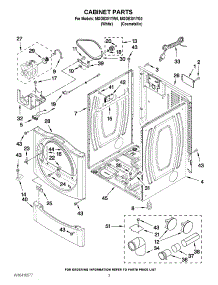 02 - Cabinet Parts parts for Maytag Dryer MGDE301YG0 / from AppliancePartsPros.com