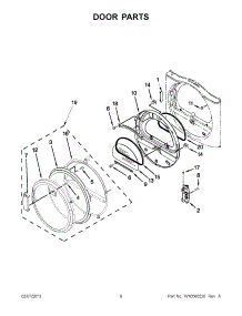 04 - Door Parts parts for Maytag Dryer MEDE201YW1 / from AppliancePartsPros.com