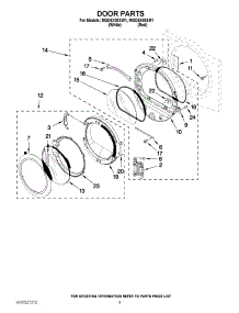 05 - Door Parts parts for Maytag Dryer MGDE400XW1 / from AppliancePartsPros.com