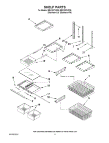 07 - Shelf Parts parts for Maytag Refrigerator MBL1957VES5 / from AppliancePartsPros.com