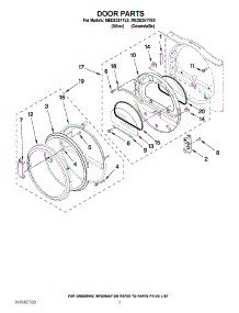 04 - Door Parts parts for Maytag Dryer MEDE251YG0 / from AppliancePartsPros.com