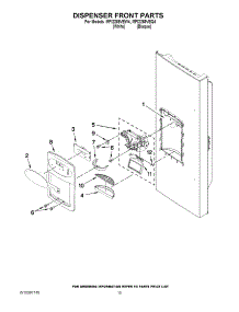 08 - Dispenser Front Parts parts for Maytag Refrigerator MFI2269VEW4 / from AppliancePartsPros.com