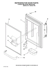 05 - Refrigerator Door Parts parts for Maytag Refrigerator MBL1957WES2 / from AppliancePartsPros.com