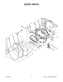 04 - Door Parts parts for Maytag Dryer MEDE251YL1 / from AppliancePartsPros.com