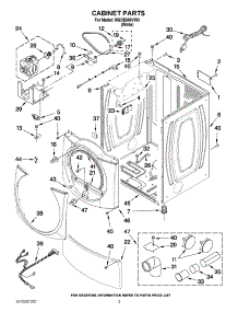 02 - Cabinet Parts parts for Maytag Dryer MGDE500VW3 / from AppliancePartsPros.com