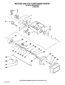 05 - Motor And Ice Container Parts parts for Maytag Refrigerator MSD2542VES04 / from AppliancePartsPros.com