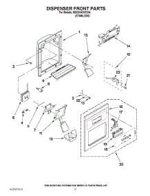 08 - Dispenser Front Parts parts for Maytag Refrigerator MSD2542VES04 / from AppliancePartsPros.com