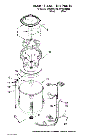 03 - Basket And Tub Parts parts for Maytag Washer MVWX700XW2 / from AppliancePartsPros.com