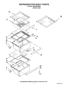 03 - Refrigerator Shelf Parts parts for Maytag Refrigerator MSD2550VES02 / from AppliancePartsPros.com