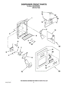 08 - Dispenser Front Parts parts for Maytag Refrigerator MSD2550VES02 / from AppliancePartsPros.com
