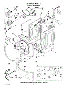02 - Cabinet Parts parts for Maytag Dryer MEDE500VW2 / from AppliancePartsPros.com