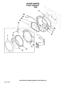 04 - Door Parts parts for Maytag Dryer MEDE500VW2 / from AppliancePartsPros.com