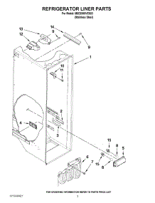 02 - Refrigerator Liner Parts parts for Maytag Refrigerator MSD2550VES03 / from AppliancePartsPros.com