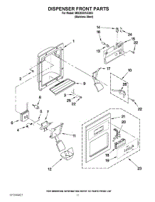07 - Dispenser Front Parts parts for Maytag Refrigerator MSD2550VES03 / from AppliancePartsPros.com