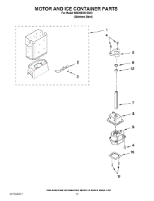 08 - Motor And Ice Container Parts parts for Maytag Refrigerator MSD2550VES03 / from AppliancePartsPros.com