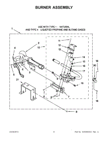 04 - Burner Assembly parts for Maytag Dryer MGDX500XW2 / from AppliancePartsPros.com