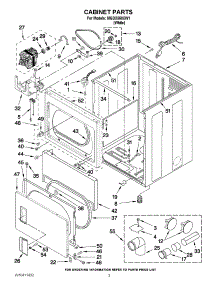 02 - Cabinet Parts parts for Maytag Dryer MGDX550XW1 / from AppliancePartsPros.com