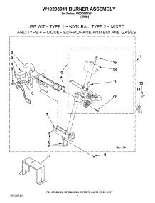 04 - W10293911 Burner Assembly parts for Maytag Dryer MGDX550XW1 / from AppliancePartsPros.com