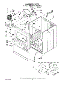 02 - Cabinet Parts parts for Maytag Dryer MGDX700XW0 / from AppliancePartsPros.com