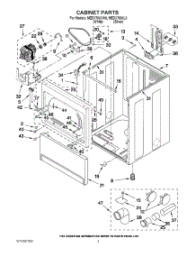 02 - Cabinet Parts parts for Maytag Dryer MEDX700XW0 / from AppliancePartsPros.com