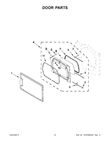 04 - Door Parts parts for Maytag Dryer MEDX700XW1 / from AppliancePartsPros.com