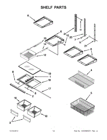 07 - Shelf Parts parts for Maytag Refrigerator MBR1953XES3 / from AppliancePartsPros.com