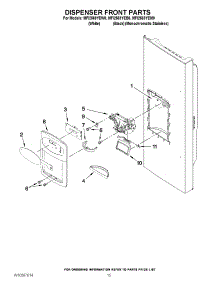 08 - Dispenser Front Parts parts for Maytag Refrigerator MFI2569YEW0 / from AppliancePartsPros.com