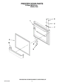 05 - Freezer Door Parts parts for Maytag Refrigerator MBR1953YES3 / from AppliancePartsPros.com