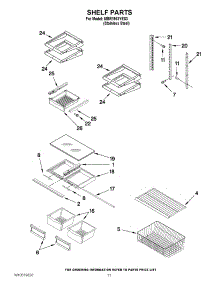 06 - Shelf Parts parts for Maytag Refrigerator MBR1953YES3 / from AppliancePartsPros.com
