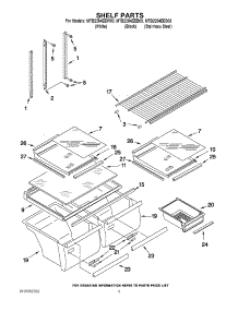 03 - Shelf Parts parts for Maytag Refrigerator MTB2254EEB03 / from AppliancePartsPros.com