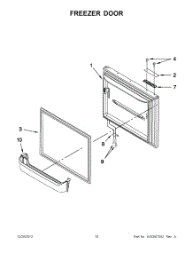 05 - Freezer Door parts for Maytag Refrigerator MBR1953YES4 / from AppliancePartsPros.com
