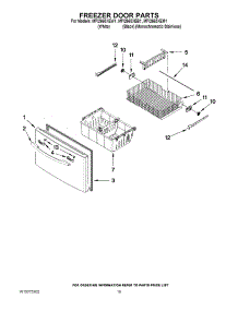10 - Freezer Door Parts parts for Maytag Refrigerator MFI2665XEB1 / from AppliancePartsPros.com