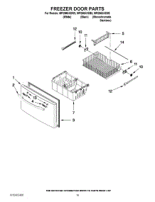 10 - Freezer Door Parts parts for Maytag Refrigerator MFI2665XEB3 / from AppliancePartsPros.com