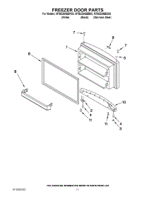 06 - Freezer Door Parts parts for Maytag Refrigerator MTB2254EES03 / from AppliancePartsPros.com