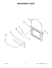 08 - Microwave Door parts for Maytag Oven MMW9730AS01 / from AppliancePartsPros.com