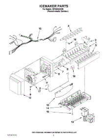 05 - Icemaker Parts parts for Maytag Refrigerator MFI2665XEM5 / from AppliancePartsPros.com