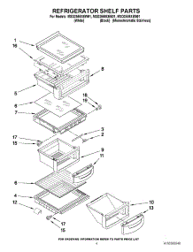03 - Refrigerator Shelf Parts parts for Maytag Refrigerator MSD2559XEB01 / from AppliancePartsPros.com