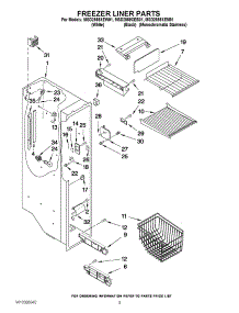 04 - Freezer Liner Parts parts for Maytag Refrigerator MSD2559XEB01 / from AppliancePartsPros.com