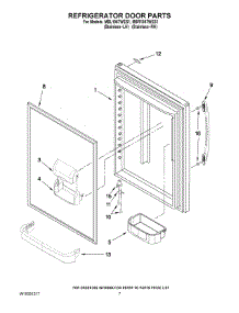 05 - Refrigerator Door Parts parts for Maytag Refrigerator MBR1957WES1 / from AppliancePartsPros.com