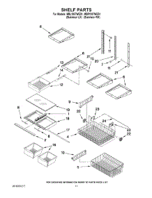 07 - Shelf Parts parts for Maytag Refrigerator MBR1957WES1 / from AppliancePartsPros.com