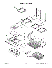 07 - Shelf Parts parts for Maytag Refrigerator MBR1957WES3 / from AppliancePartsPros.com