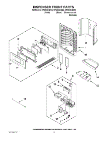 08 - Dispenser Front Parts parts for Maytag Refrigerator MFI2665XEW2 / from AppliancePartsPros.com
