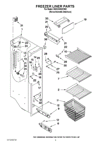 04 - Freezer Liner Parts parts for Maytag Refrigerator MSD2559XEM02 / from AppliancePartsPros.com