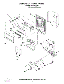 07 - Dispenser Front Parts parts for Maytag Refrigerator MSD2559XEM02 / from AppliancePartsPros.com