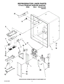02 - Refrigerator Liner Parts parts for Maytag Refrigerator MFI2665XEW3 / from AppliancePartsPros.com